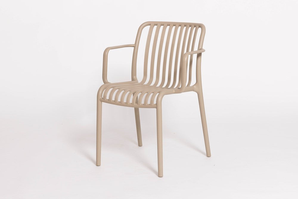 Jasper Outdoor Chair styled on a patio