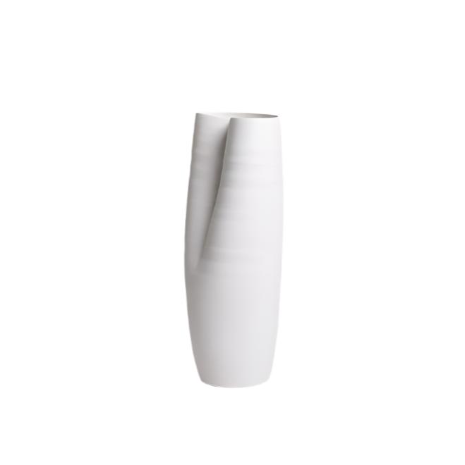 Vault Ceramic Vase sculptural white statement vessel by Ned Collections