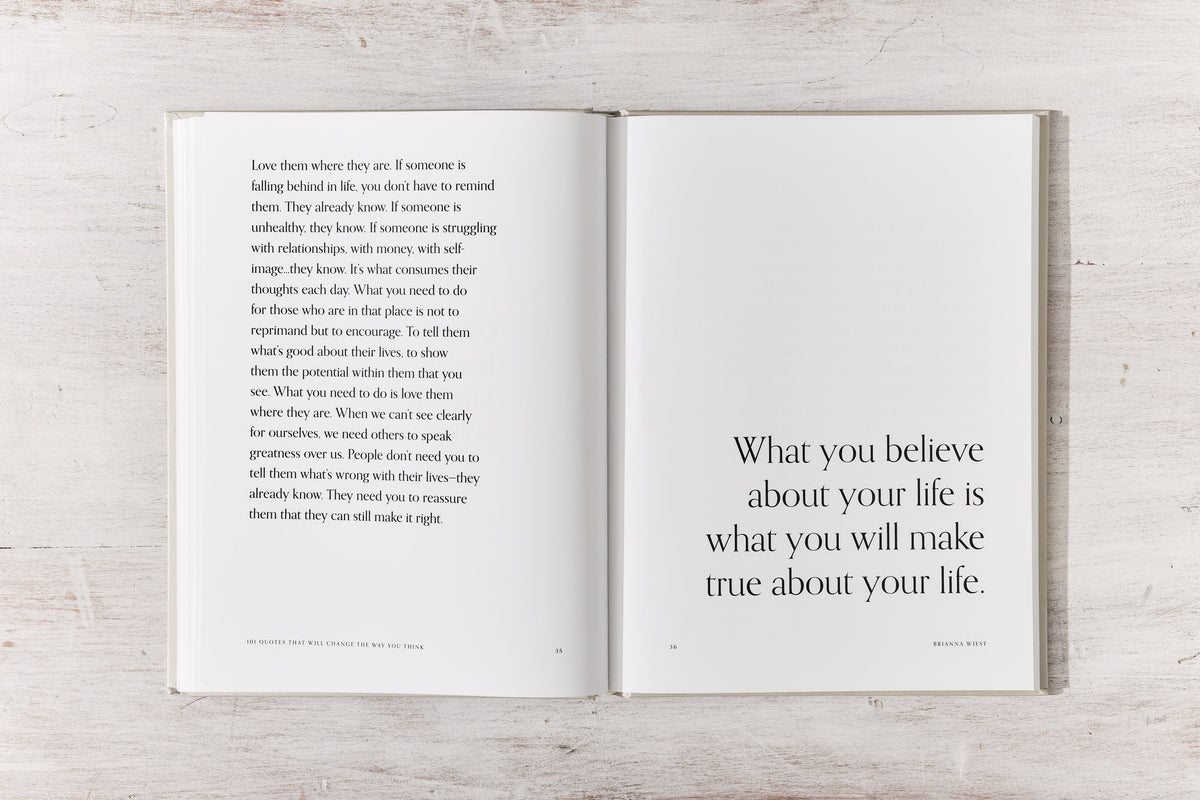101 Quotes That Will Change The Way You Think | Brianna Wiest Coffee Table Book