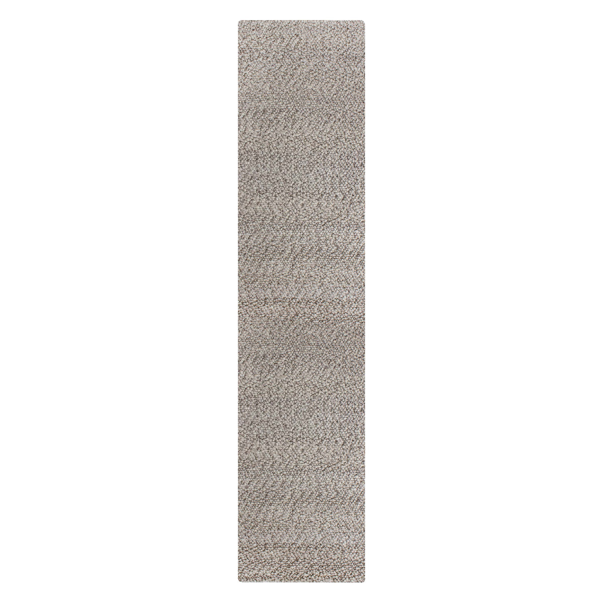 Tundra Pebble runner in warm grey, 90 x 400 cm, shown flat on white
