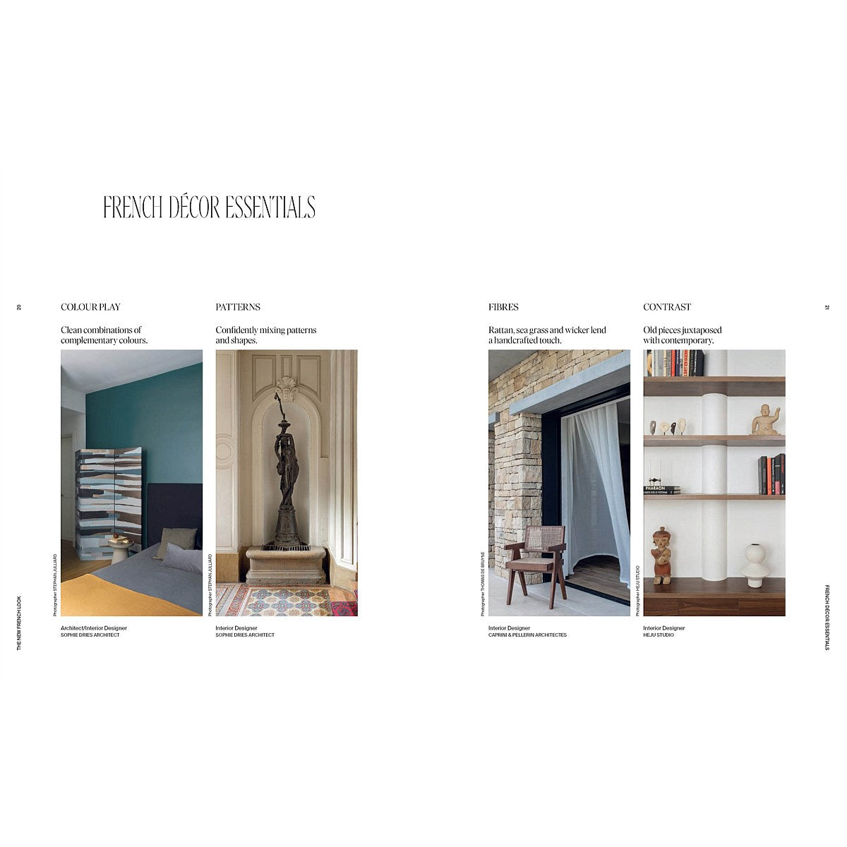 The New French Look page spread flatlay