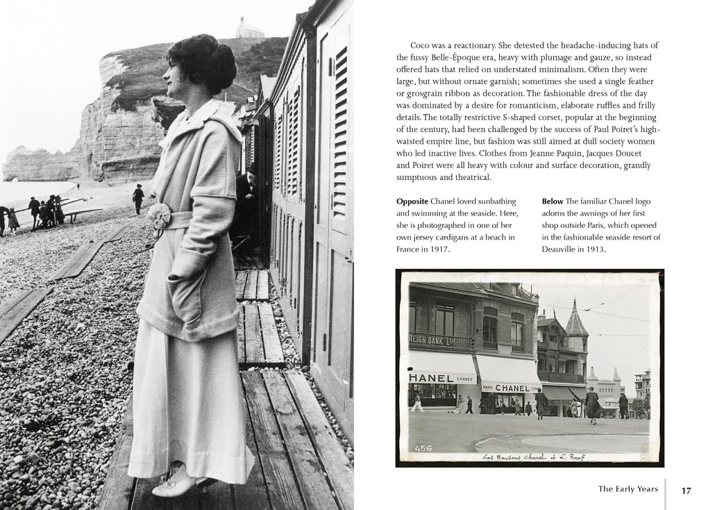 The Story of Chanel illustrated spread featuring Chanel designs and style codes