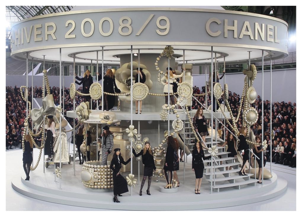 The Story of Chanel two-book set styled as a fashion coffee table book