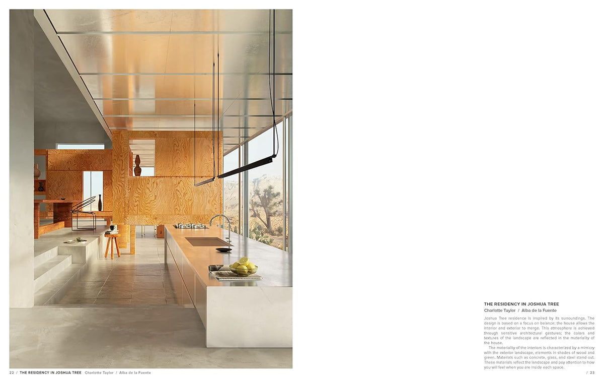 Design Dreams page spread showing a dreamlike architectural render