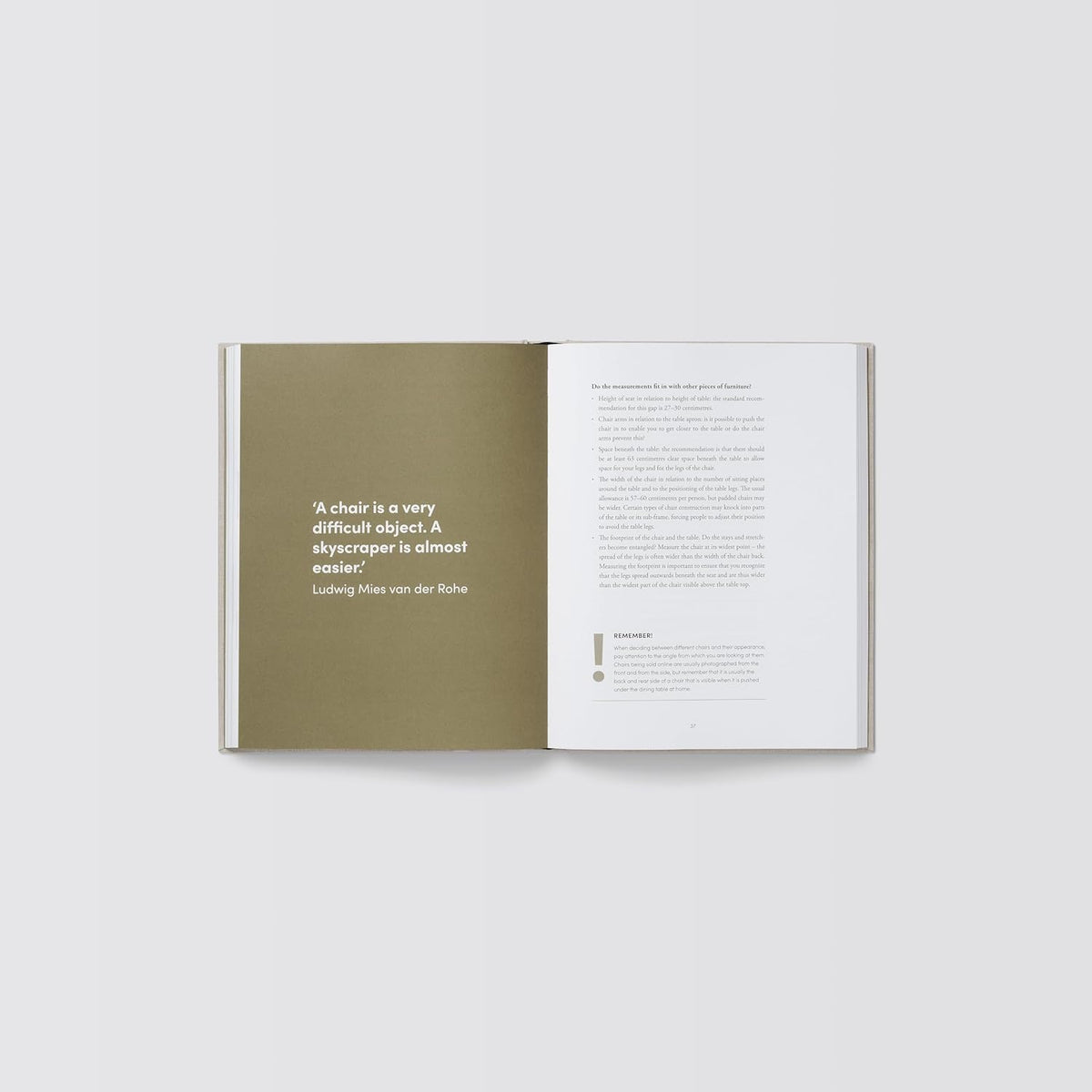 The Furnishing Handbook page spread showing bed guidance