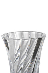 A Florence glass vase with a swirl design by Flux Home.