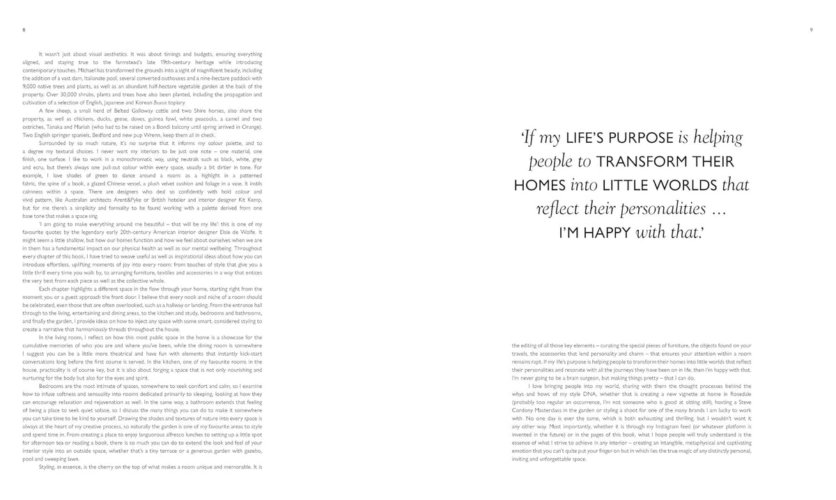 Spread of text with a short pull quote