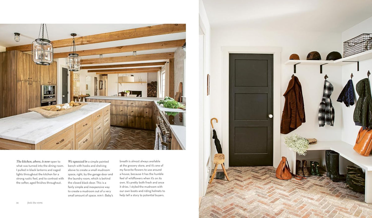 Feels Like Home page spread showing a styled interior