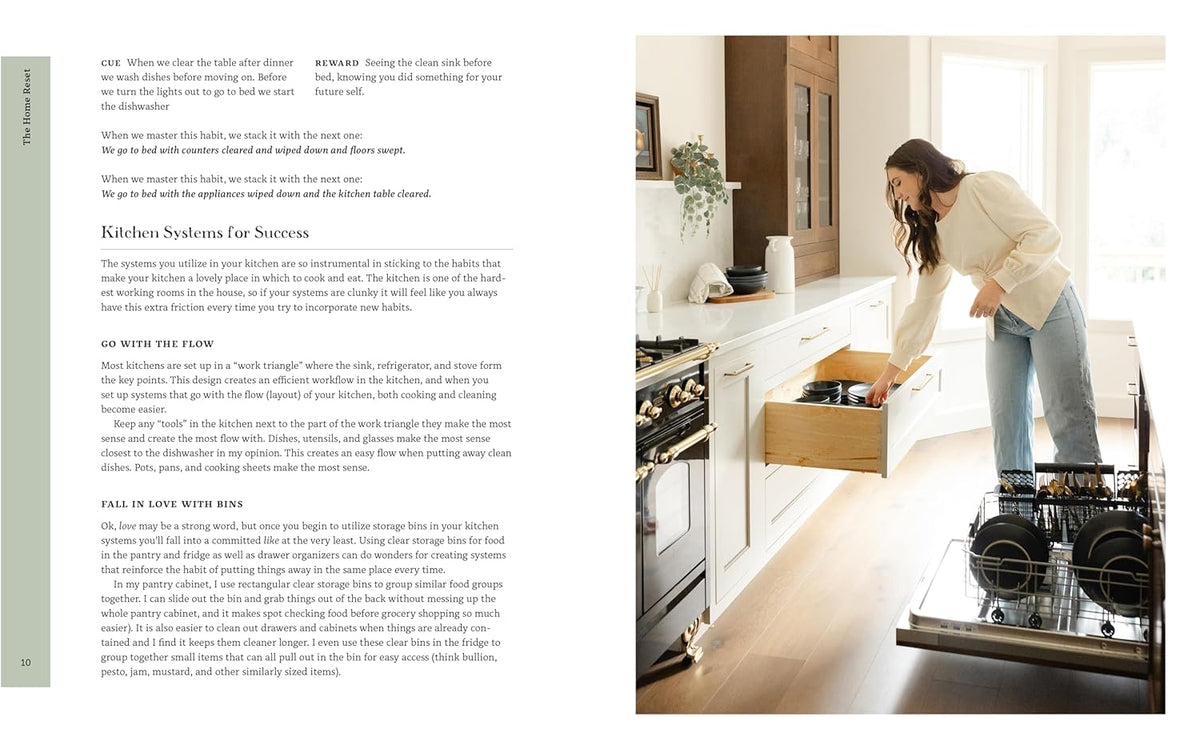 The Home Reset page spread showing a laundry room system
