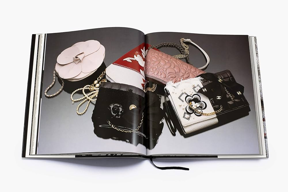 Chanel Collections and Creations book page spread flatlay