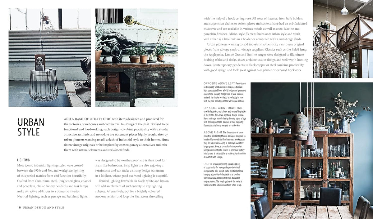 Urban Style page spread showing a converted warehouse