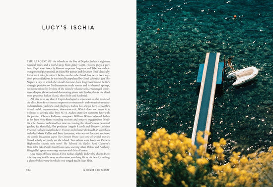 Il Dolce Far Niente page spread showing Sicily