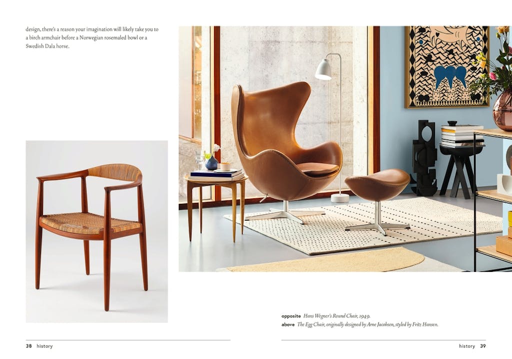 Interior Style Japandi page spread showing muted colour palettes