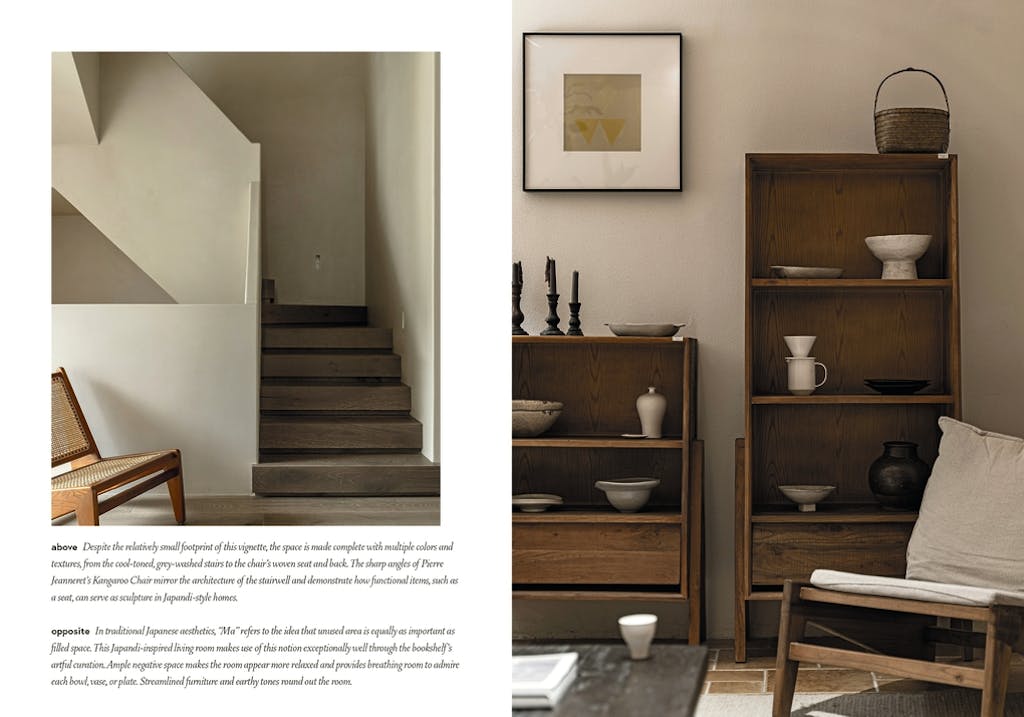 Interior Style Japandi page spread detail