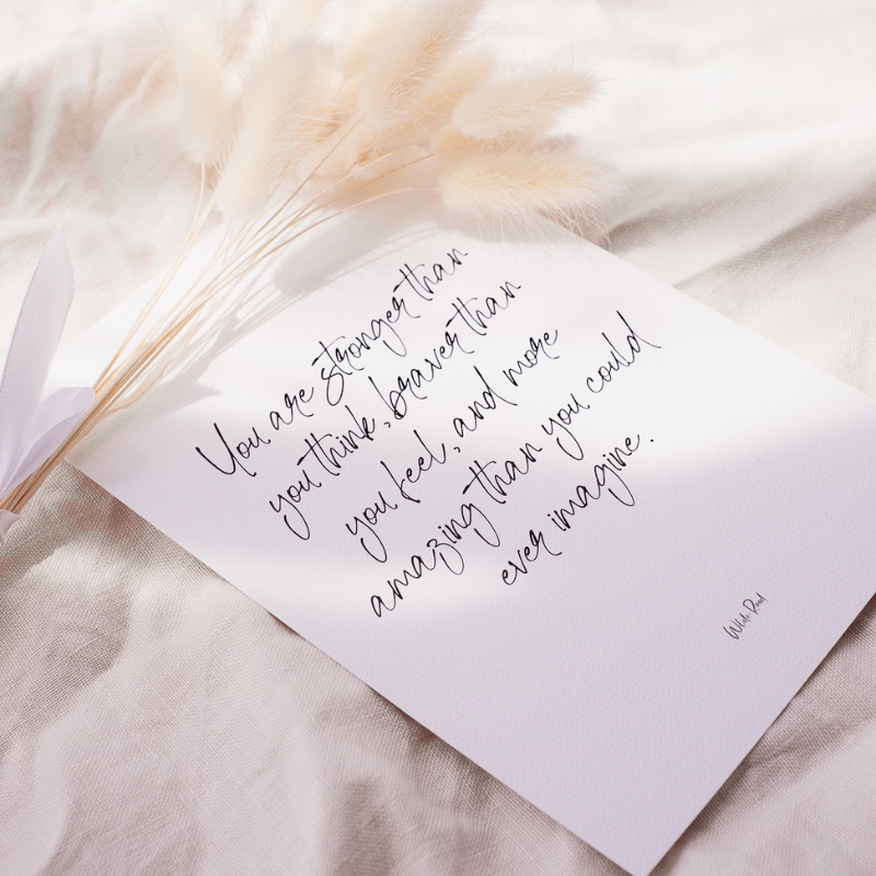 'You Are Stronger Than You Think' Print, A4/A5 | Wilde Road