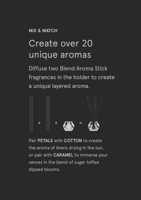 Mix and match panel explaining that two fragrances can be diffused in one holder