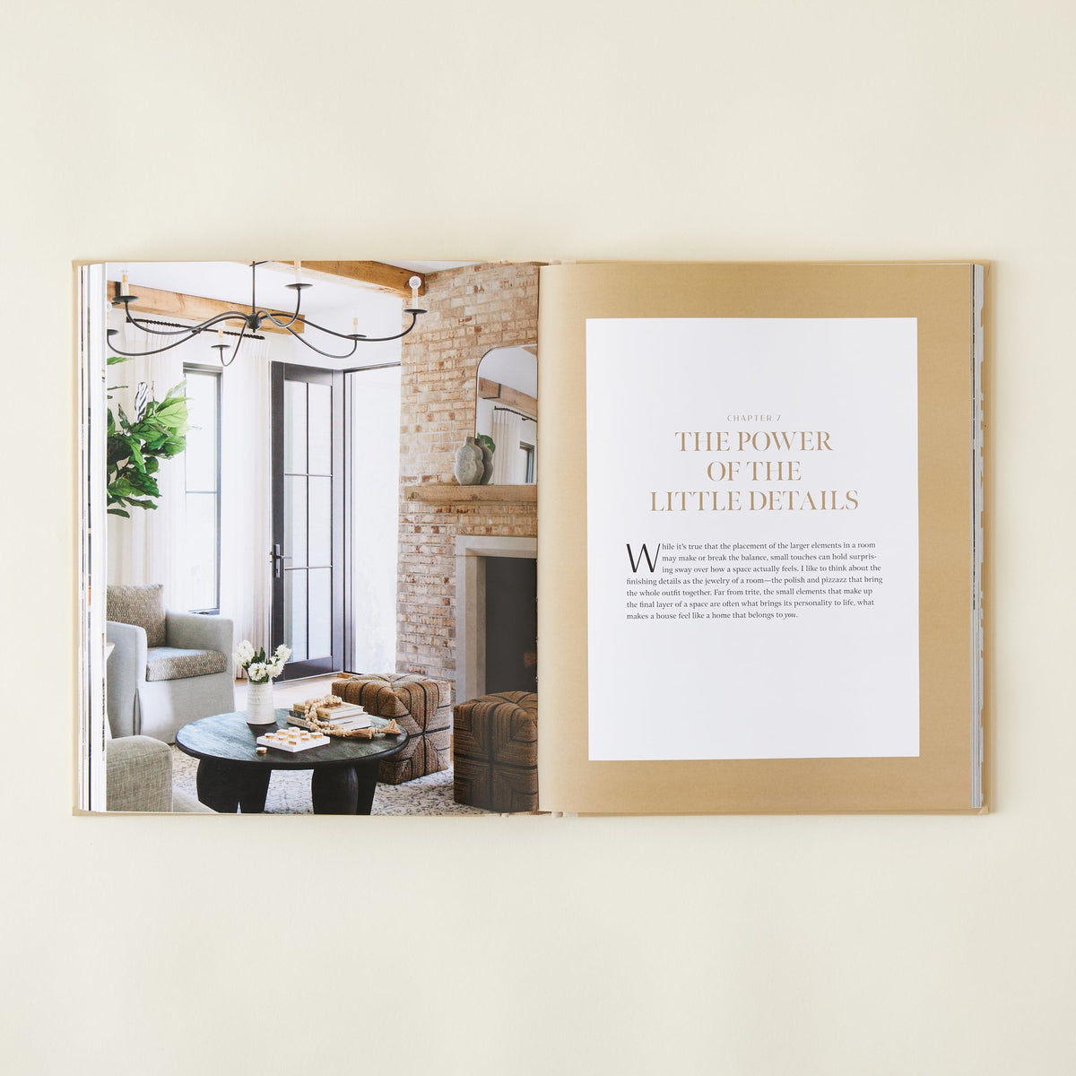 The Love of Home page spread showing a layered bedroom