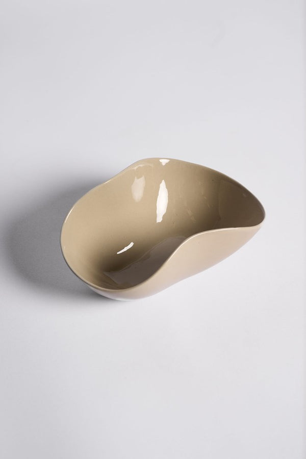 Fenton Bowl styled on a coffee table with decorative accents