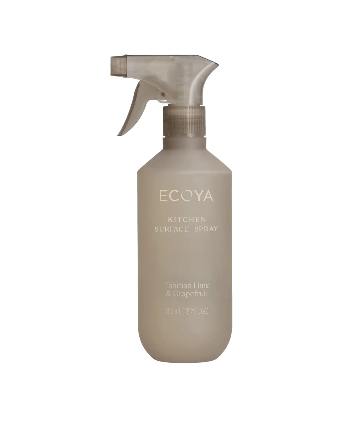 Ecoya Tahitian Lime and Grapefruit fragranced surface spray in a 450ml bottle with trigger top
