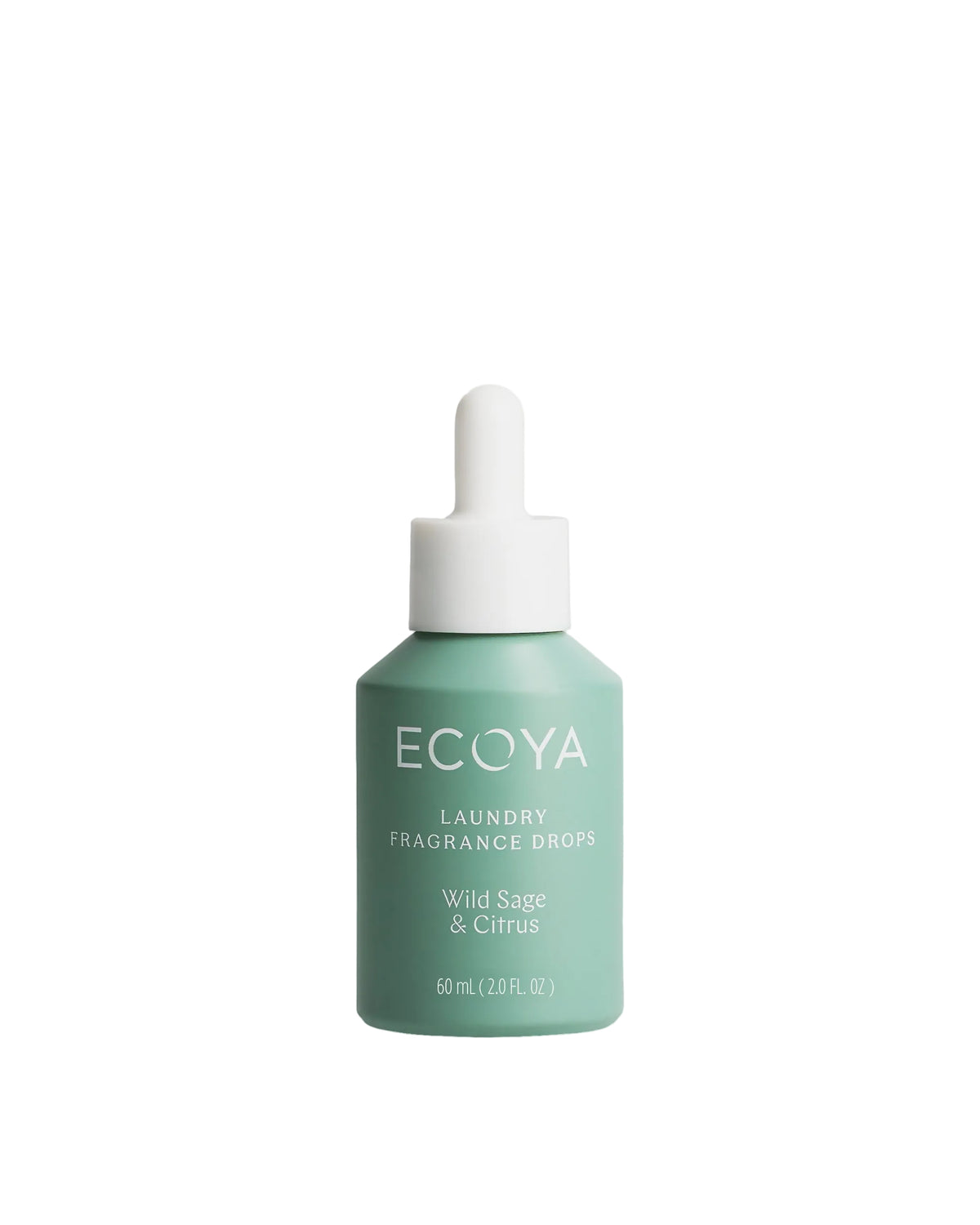 Ecoya Wild Sage and Citrus fragrance drops in a small dropper bottle for wool dryer balls