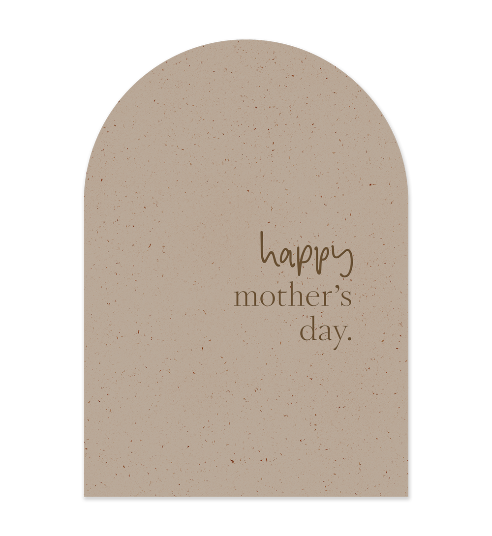 Happy Mother's Day letterpressed greeting card by Emma Kate Co, arch diecut