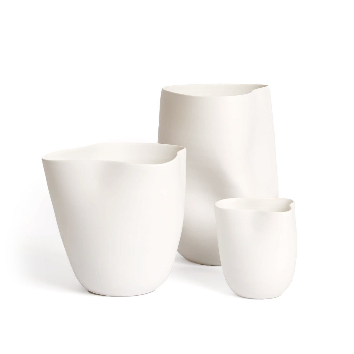 Knew Vase handcrafted ceramic vase by Ned Collections in white