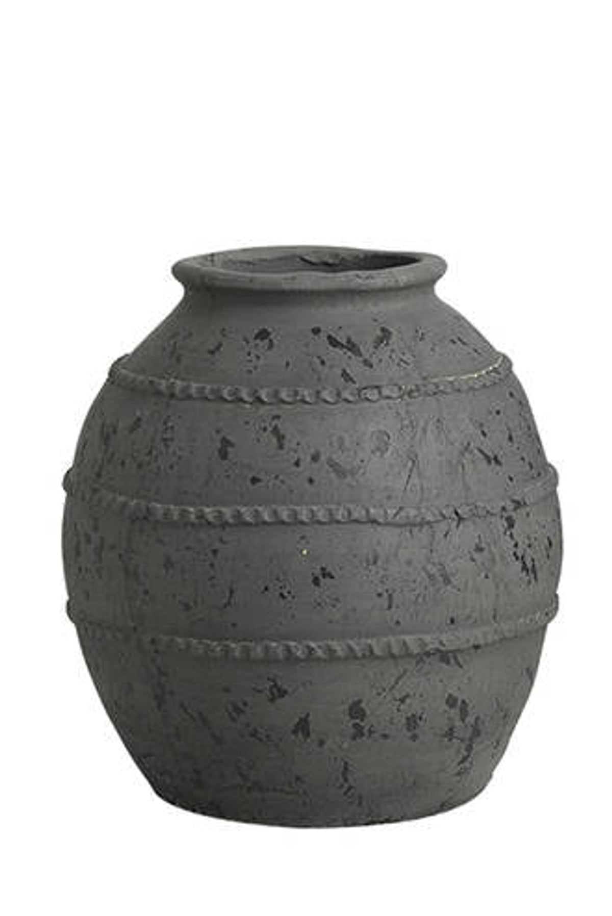Sirocco vase seen straight on, the banded texture running around the body