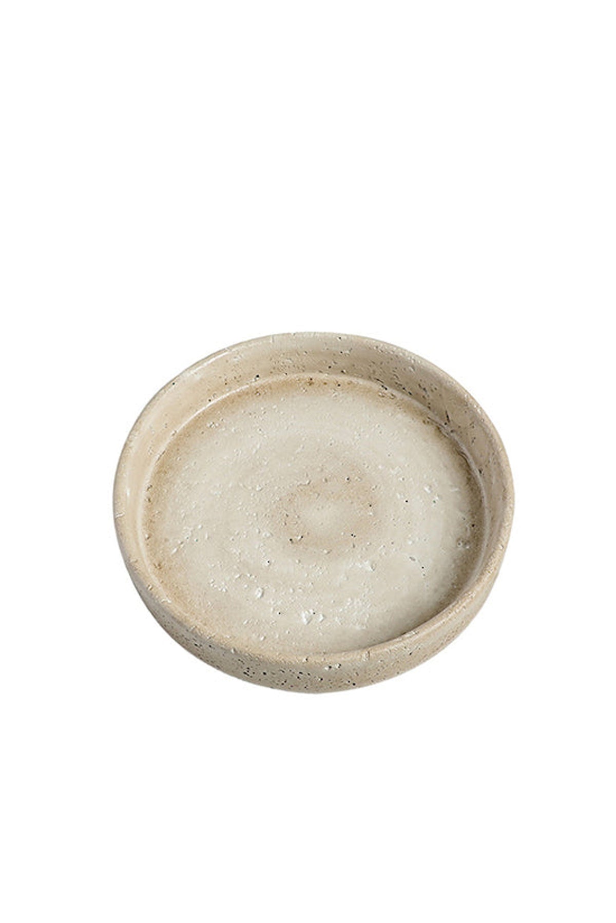Sahara ceramic tray in a sand-toned textured glaze, viewed from above