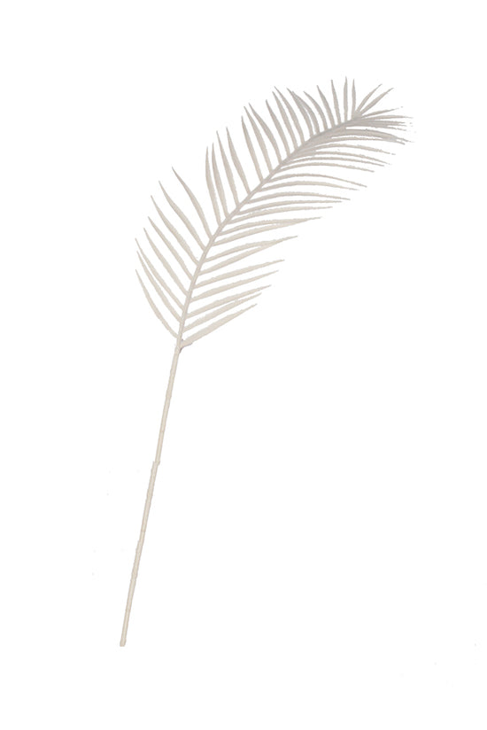 White Palm Leaf Stem, 1m Decorative Faux Frond