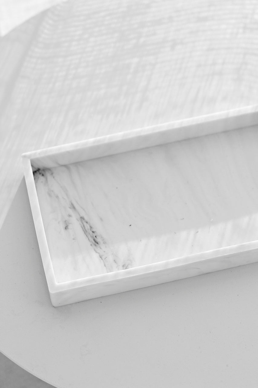 Marble Silicone Tray large size styled in kitchen