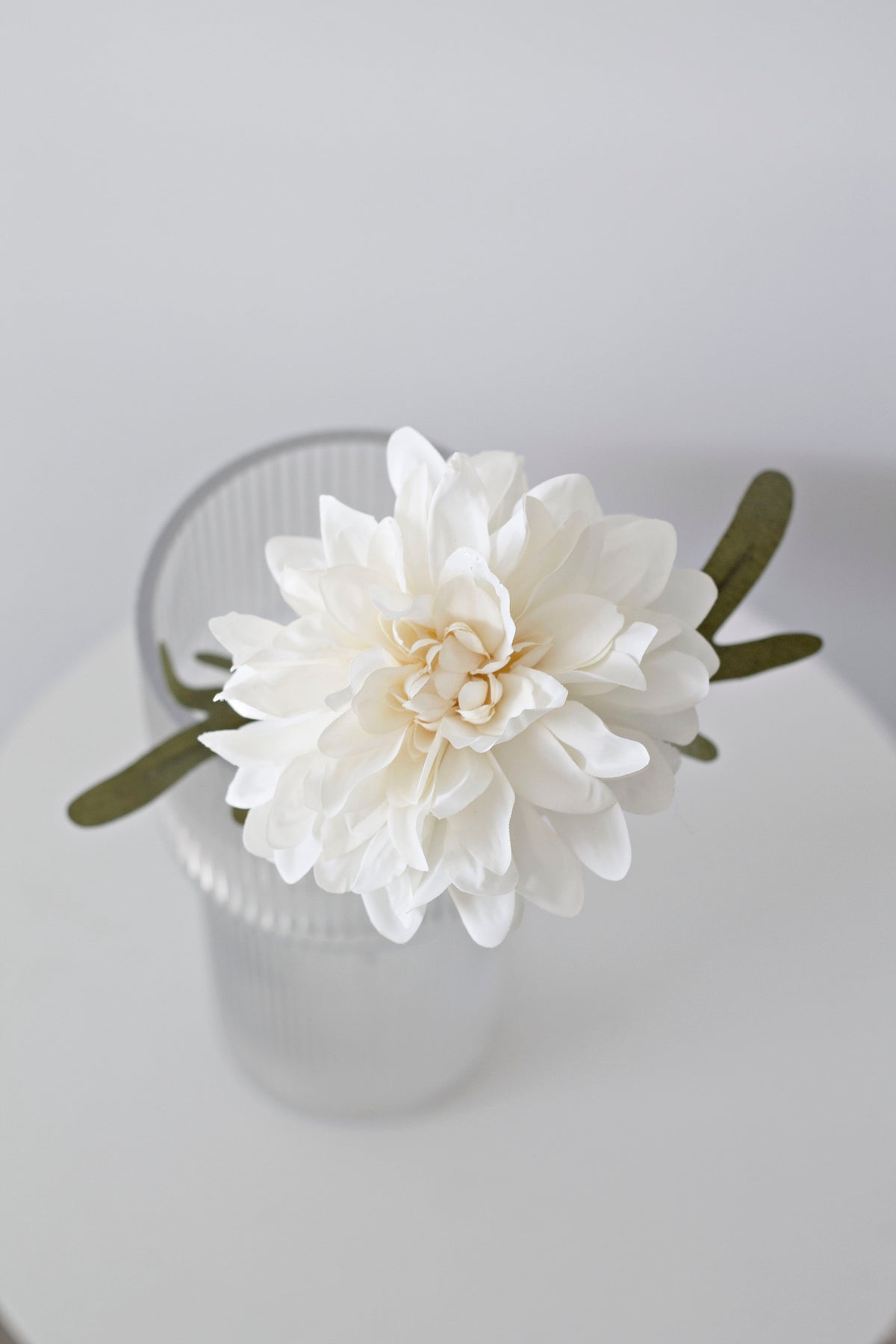 Cottage Dahlia Stem, White 38cm Faux Flower