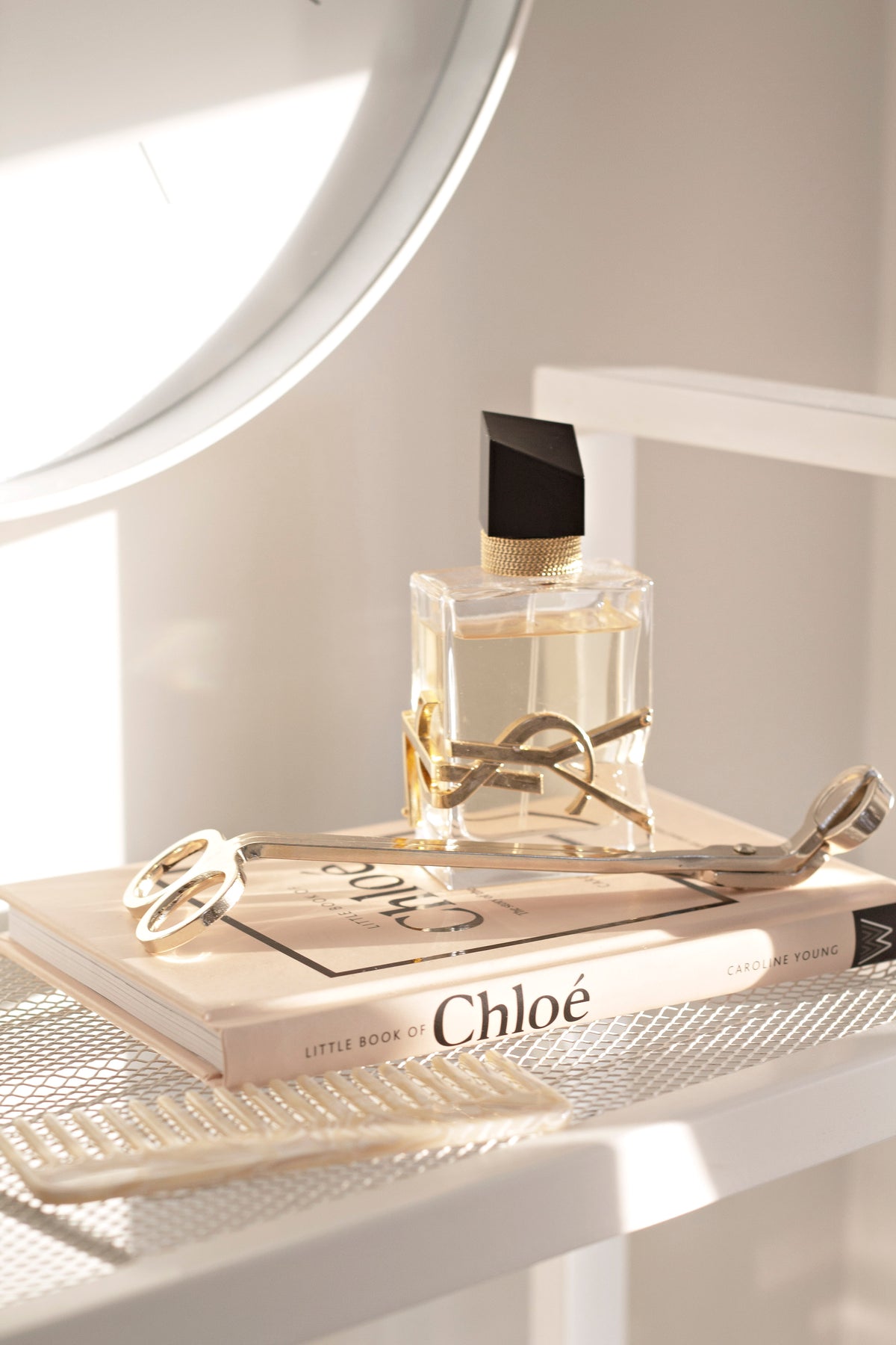 Little Book of Chloé styled with home decor