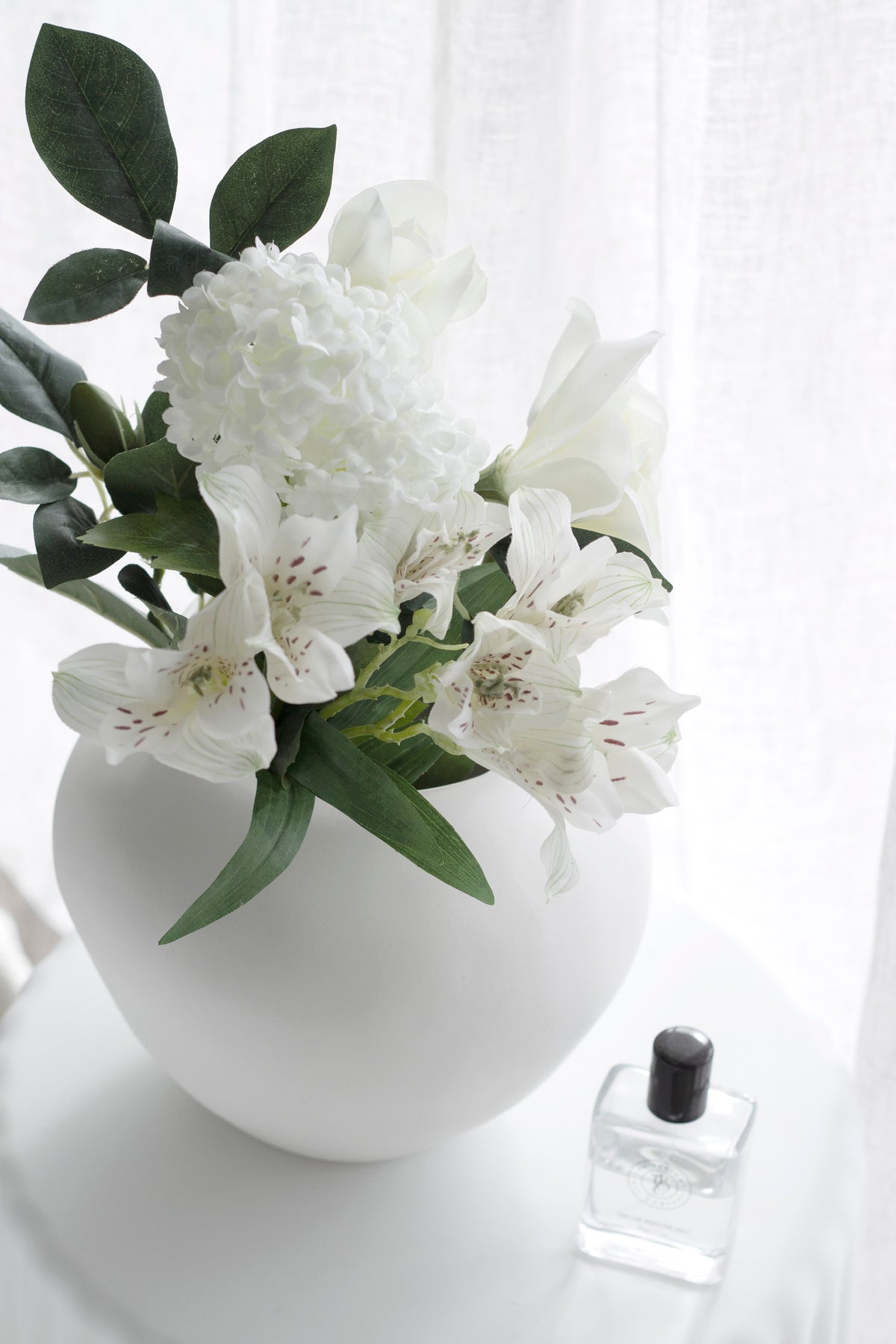 Astromelia Stem, White Diamond 63cm Faux Flower