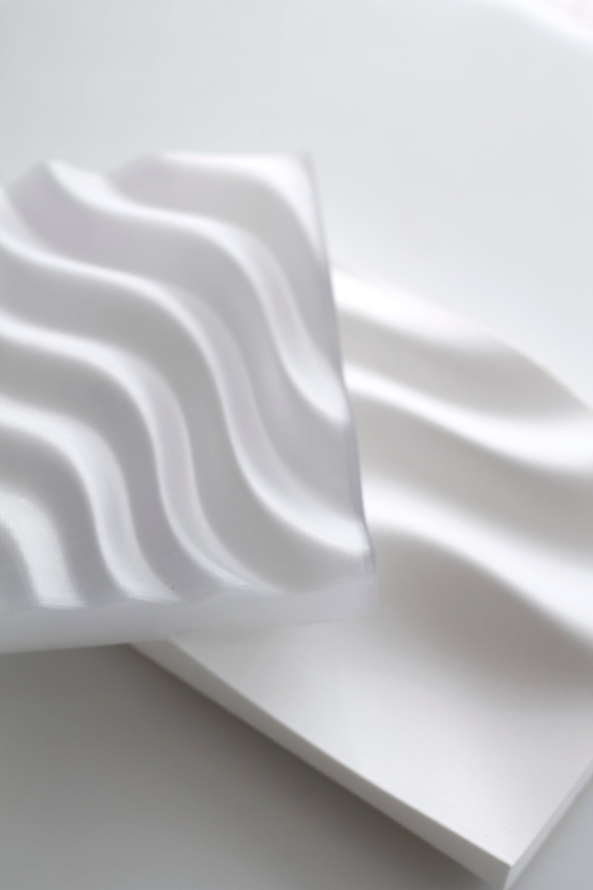 Ripple 3D Printed Soap Tray – Sculptural Recycled Plastic | Clear or Eggshell