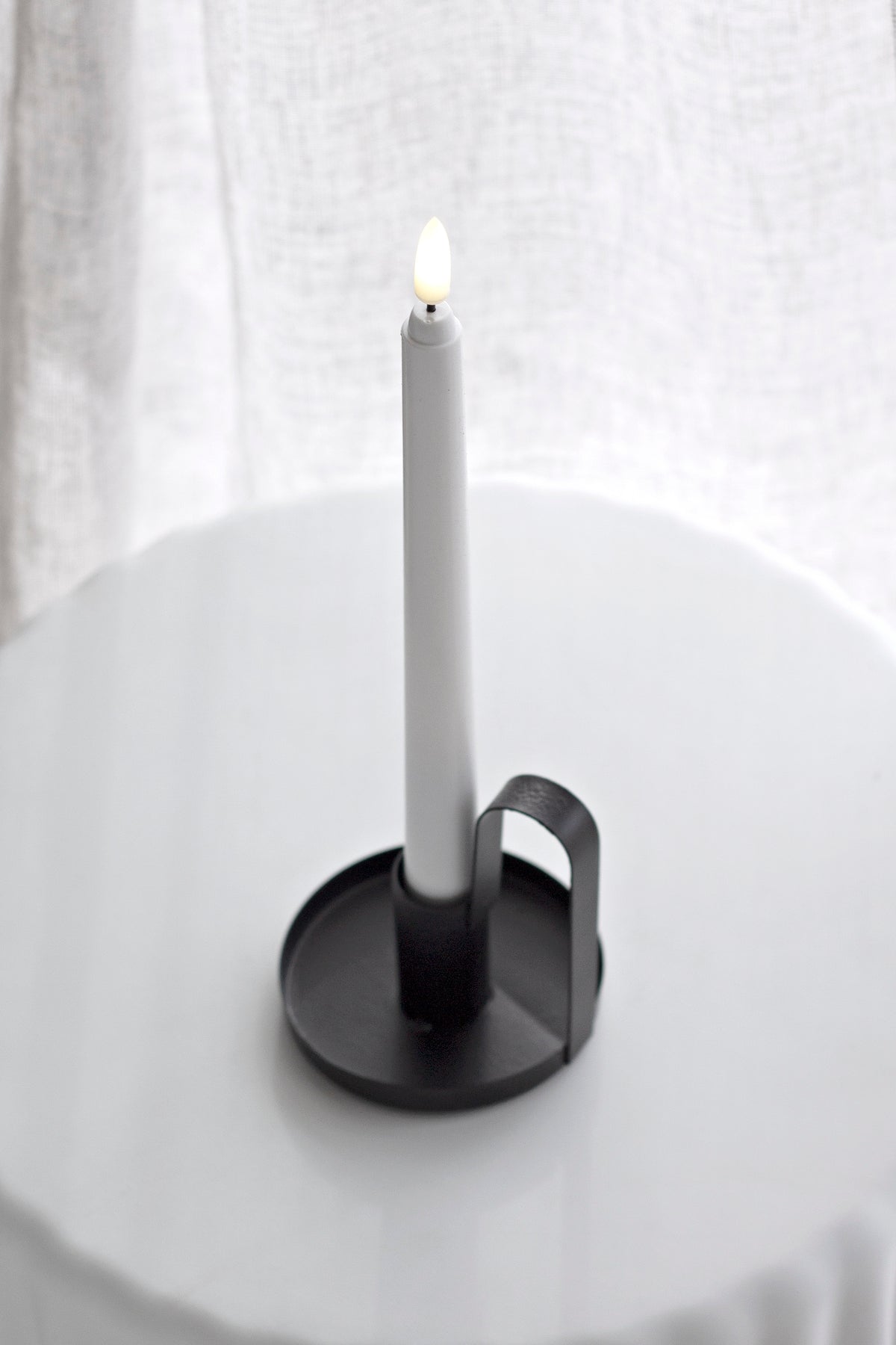 Elegant Taper LED Candles – Set of 2 Flameless White or Ivory