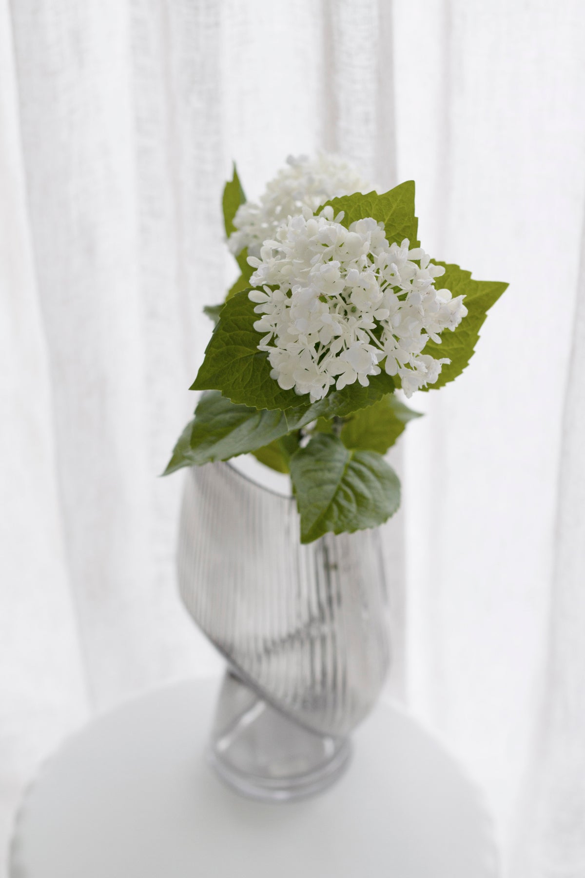 Viburnum Spray, White 86cm Faux Stem, 2 Heads