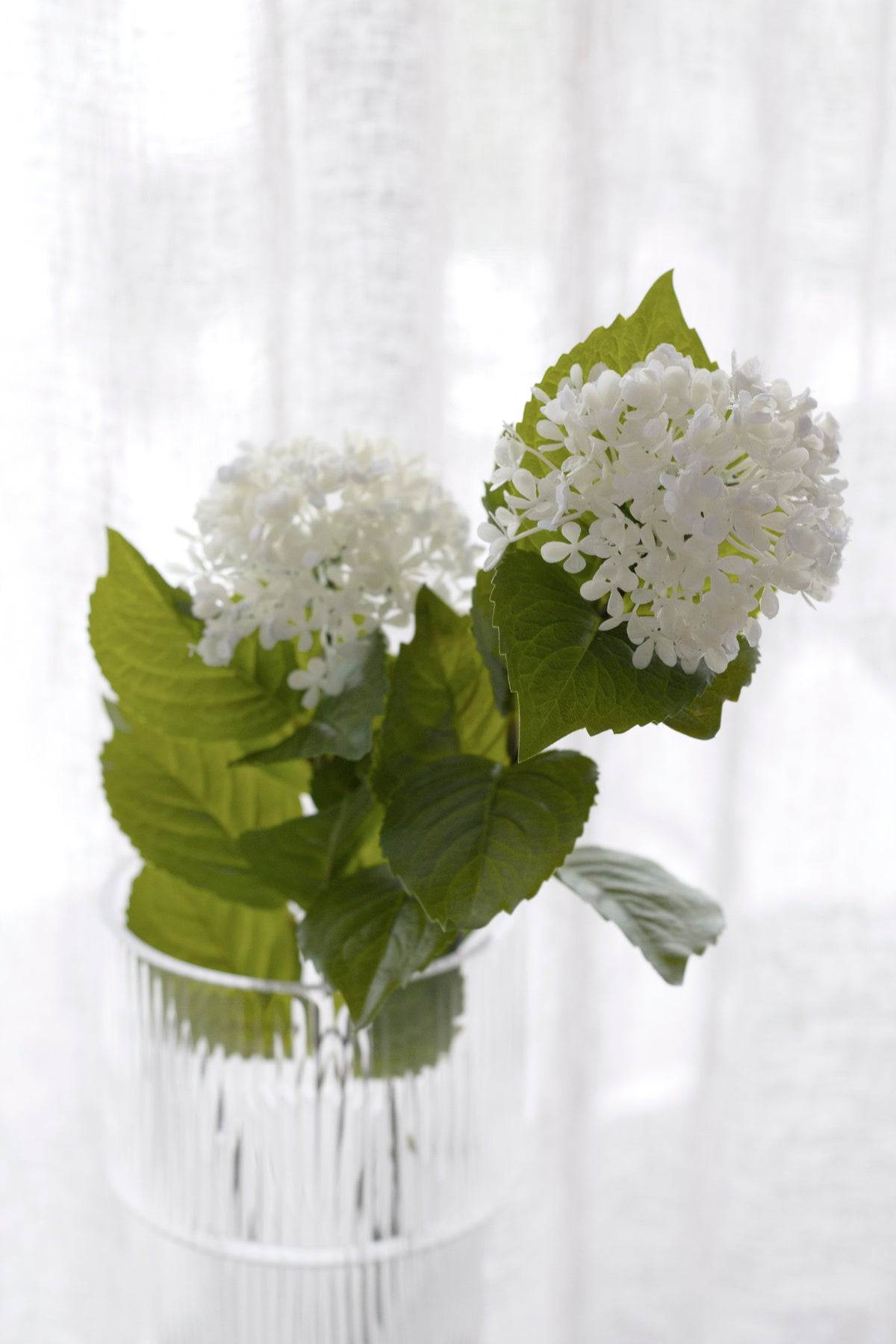Viburnum Spray, White 86cm Faux Stem, 2 Heads