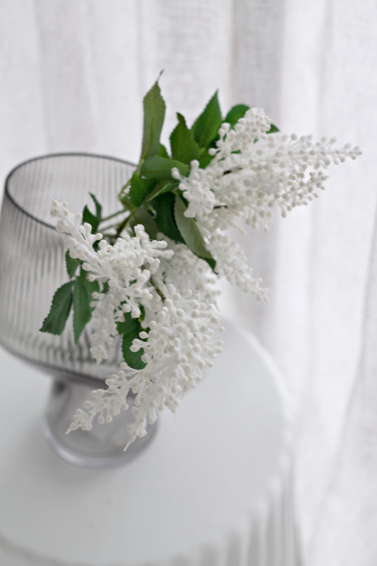 Veronica Spray, White 70cm Faux Silk Flowers