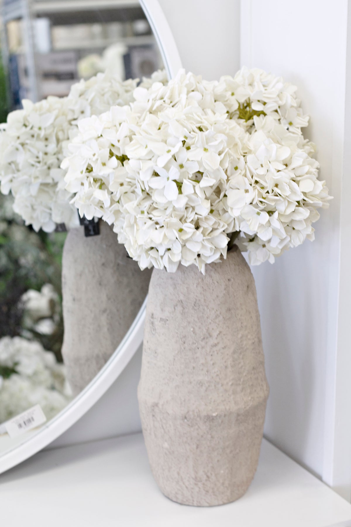 Grandiflora Hydrangea Stem, White or Pink 62cm Faux Flower