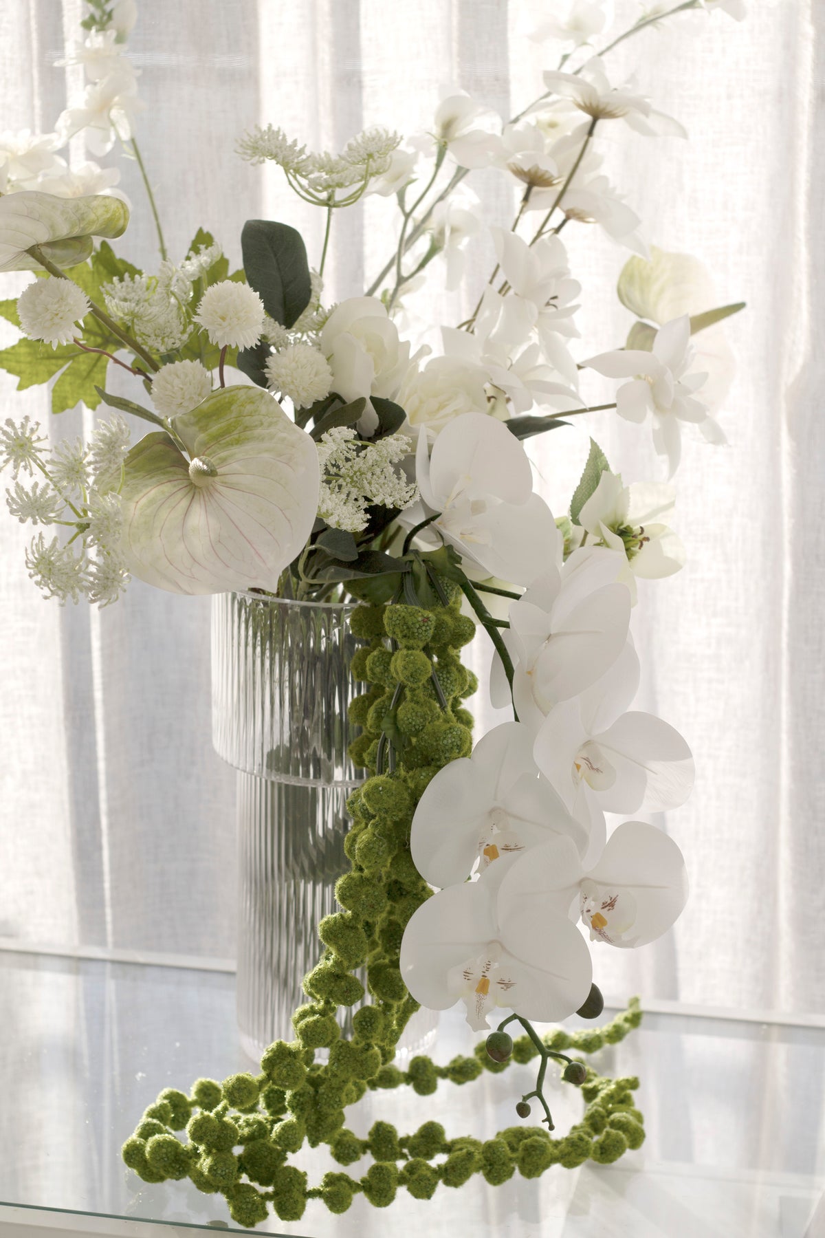 Amaranth Stem, Green or White Faux Stem