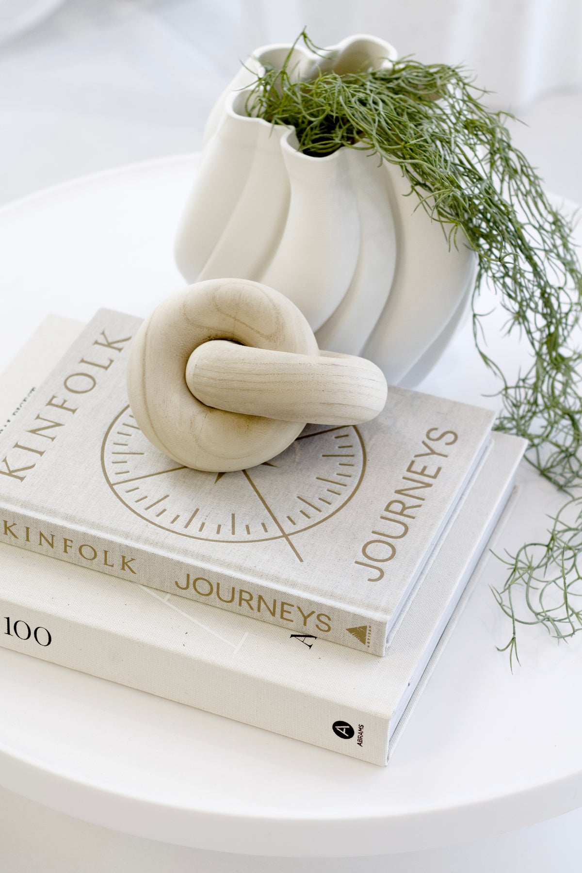 Kinfolk Journeys styled on a coffee table