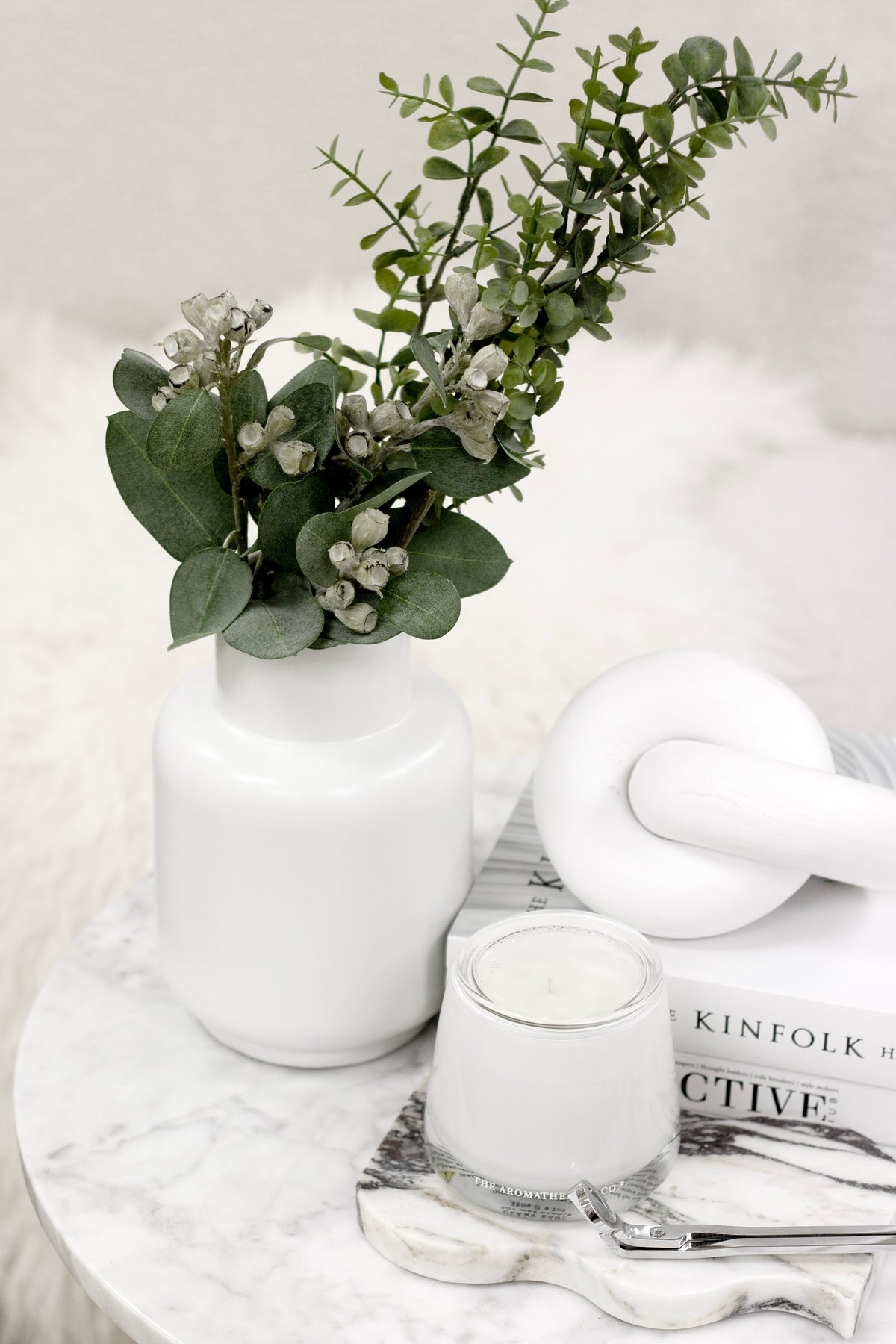 Mini Eucalyptus Pod Spray, 40cm Faux Stem