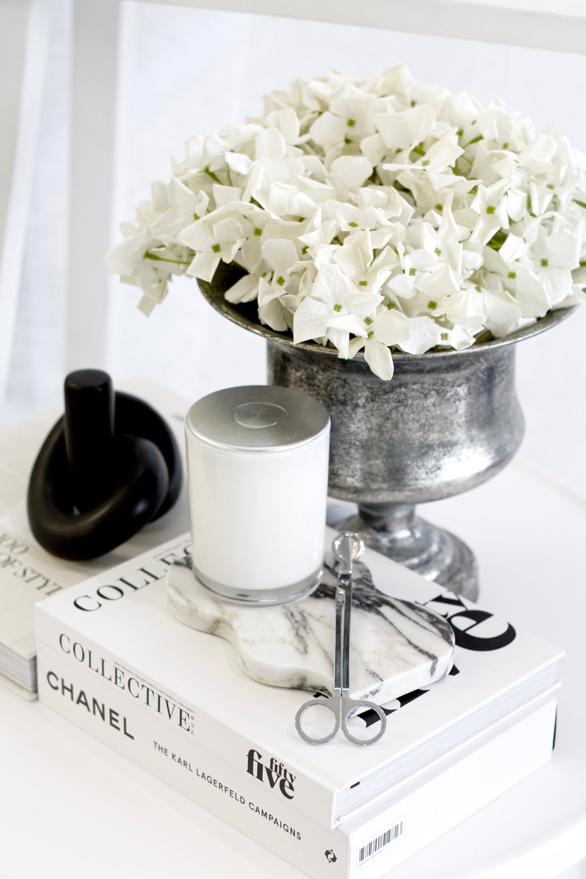 Grandiflora Hydrangea Stem, White or Pink 62cm Faux Flower