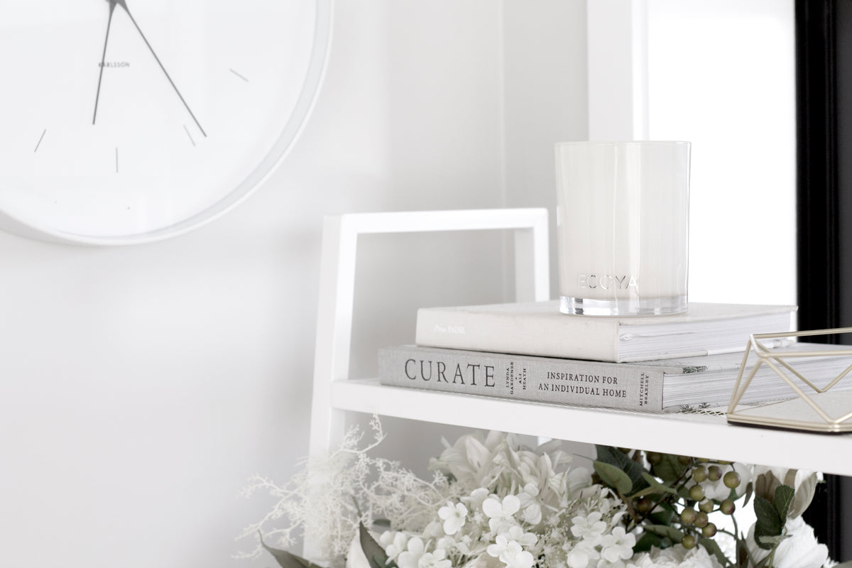 Curate book styled with home decor accessories