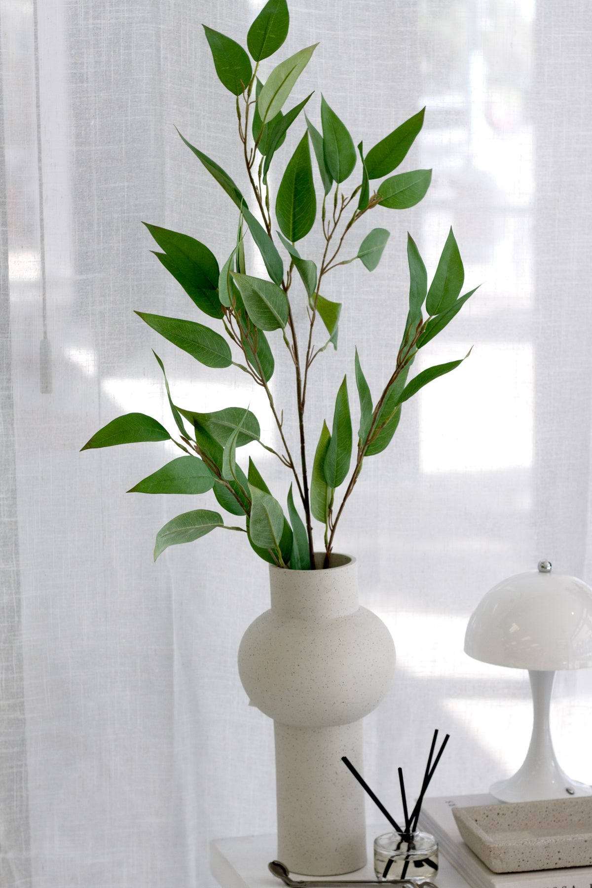 Willowy Eucalyptus Branch, 109cm Faux Greenery Stem