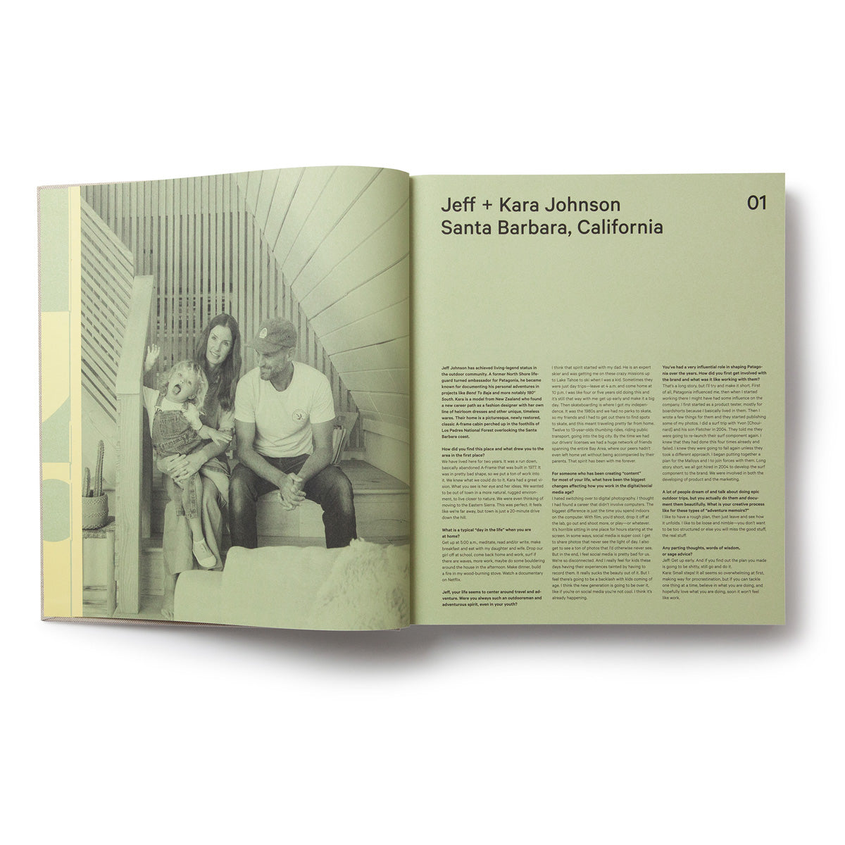 Spread profiling Jeff and Kara Johnson of Santa Barbara, California