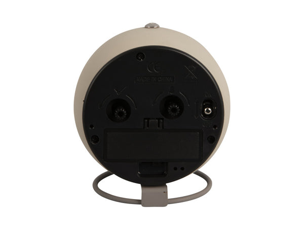 Karlsson Nirvana Globe Alarm Clock in warm grey, side profile