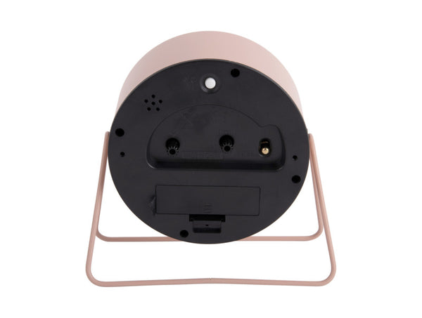 Karlsson Stark Alarm Clock in faded pink, side profile