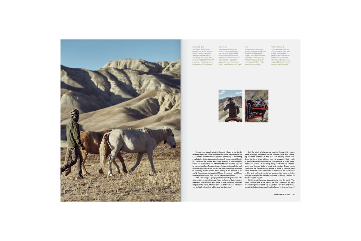 Kinfolk Journeys page spread showing a travel portrait