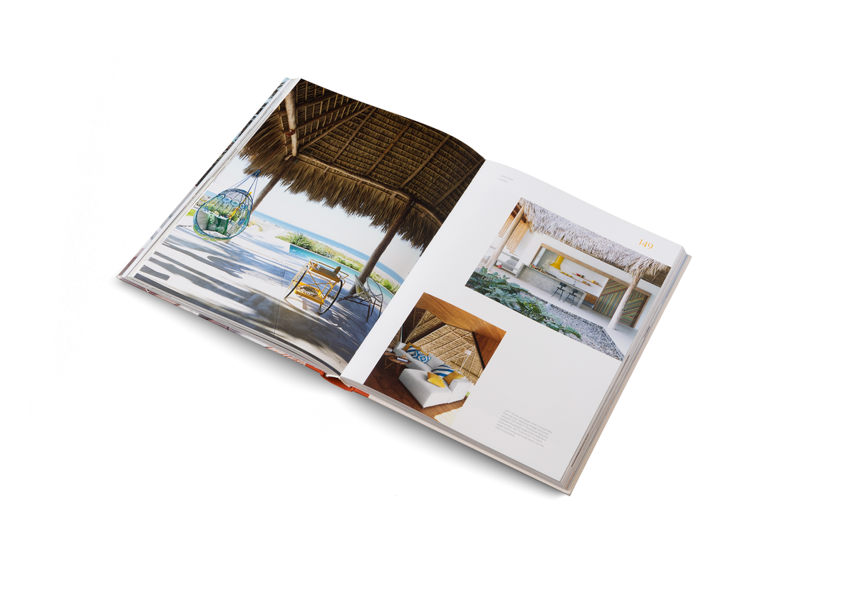 Life's a Beach page spread showing a beach house interior